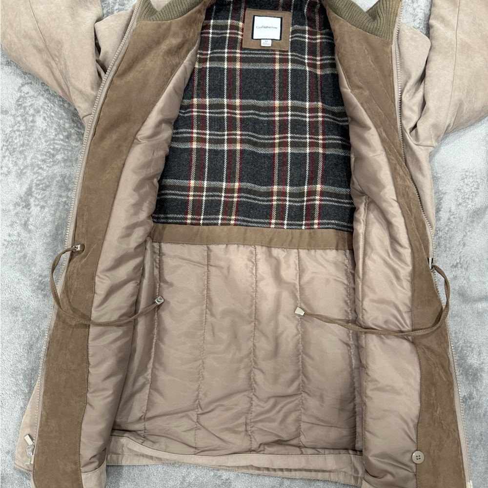 CROFT & BARROW VTG Thick Lined Suede Like Coat Jacket -